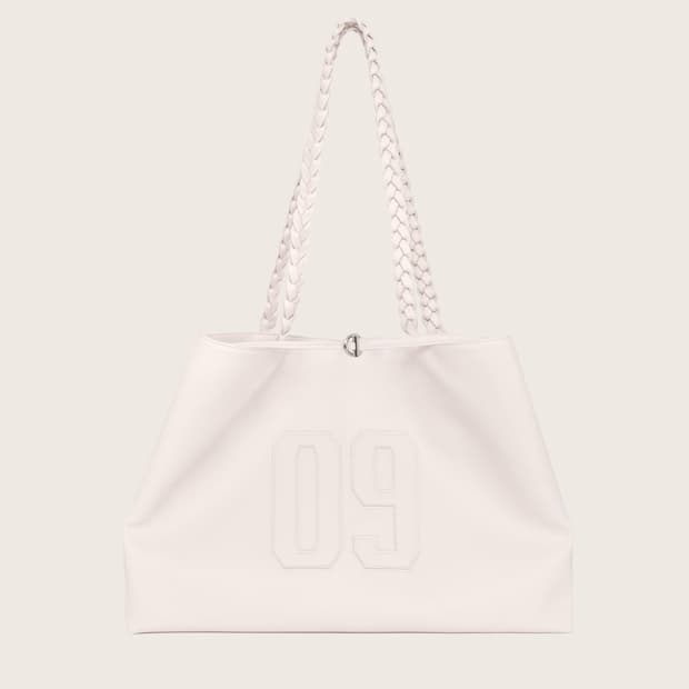 바배가능 클리시어 09 넘버링 레더백 베이비 핑크