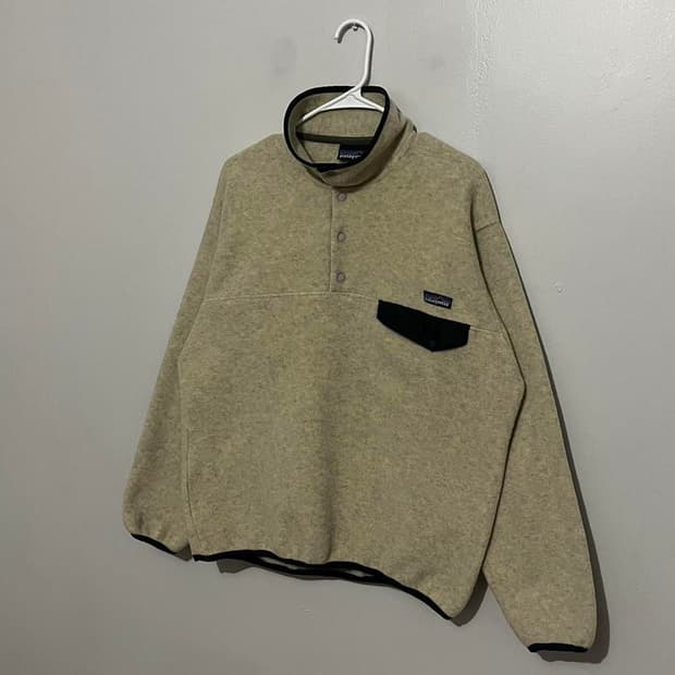 90s 파타고니아 신칠라 스냅-T 베이지/블랙 자메이카