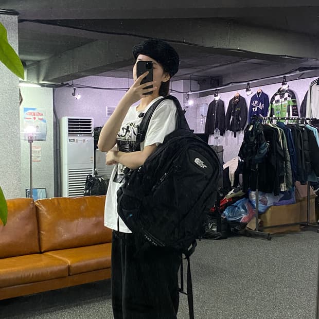 노스페이스 핫샷 블랙 백팩 B2851
