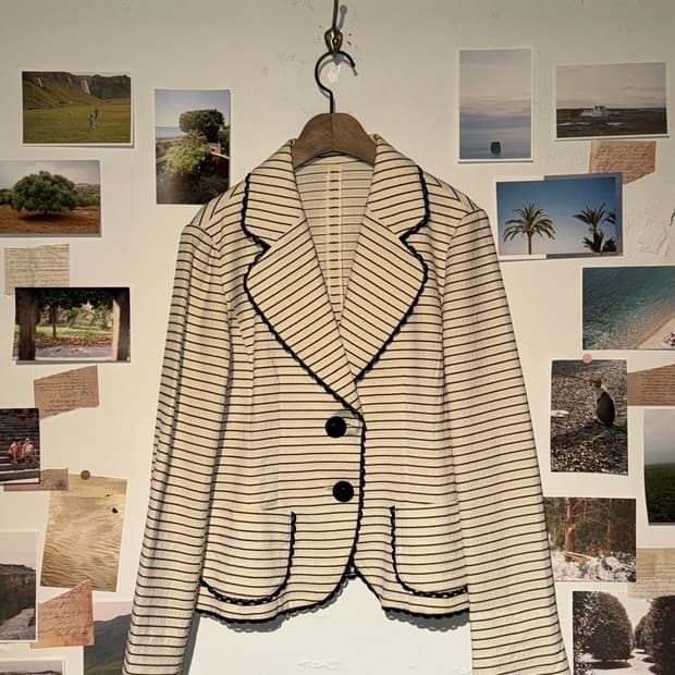 스트라이프 자켓