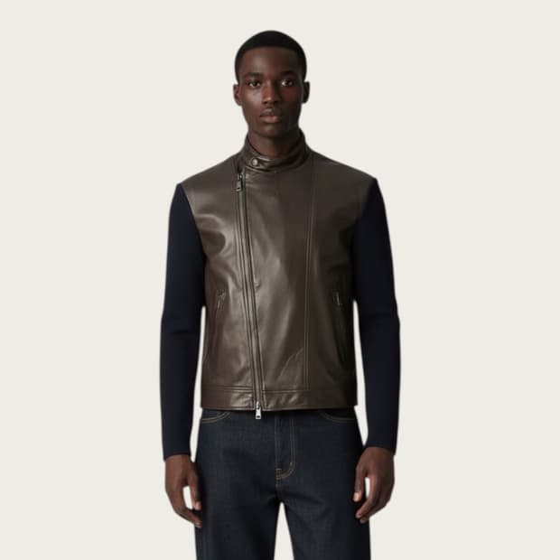 L/ 폴로 랄프로렌 블랙라벨 램스킨 라이더 블루종 자켓