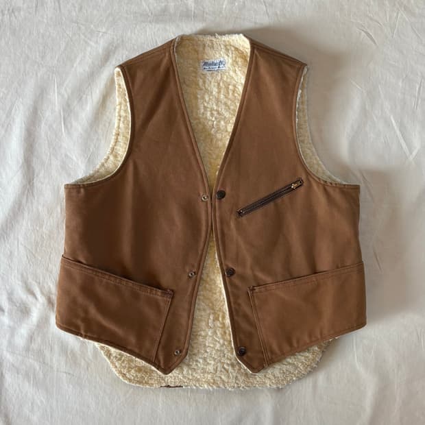 (100) 70s USA Madewell 캔버스 쉐르파 베스트