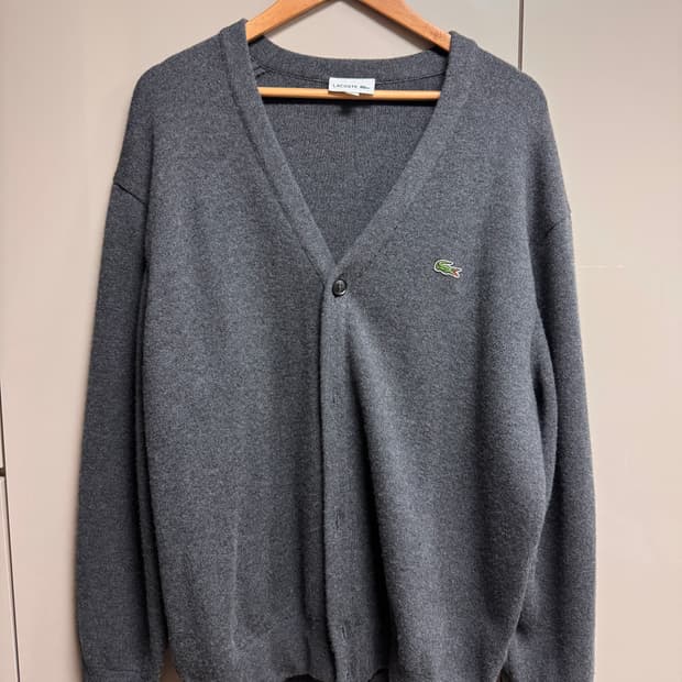 라코스테 그레이 가디건 XXL