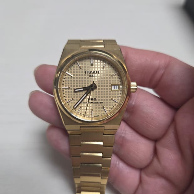 티쏘 prx 오토매틱 35mm 골드