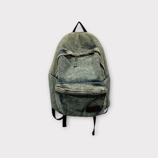 이스트팩 데님 빈티지 워싱 Y2K 백팩 노트북백팩