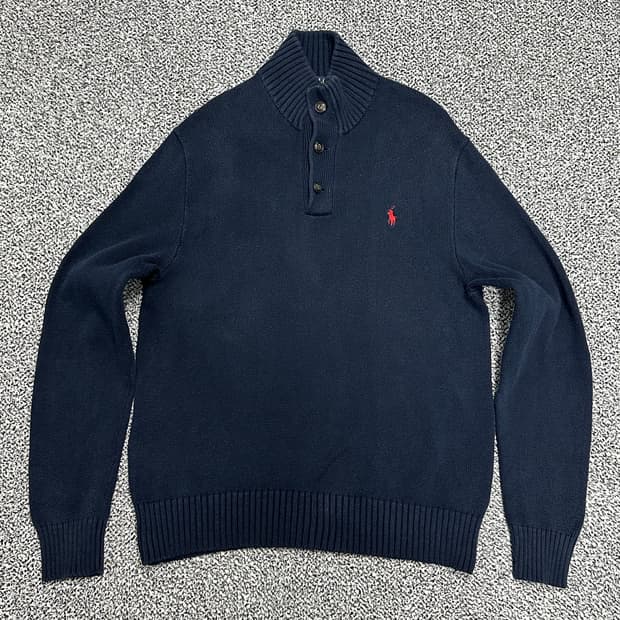 폴로 반버튼 니트 긴팔