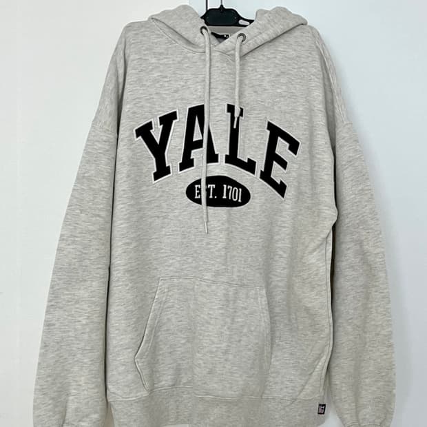 예일 YALE 후드티 (아이보리)