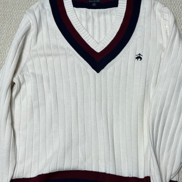 브룩스브라더스 브이넥 크리켓 니트