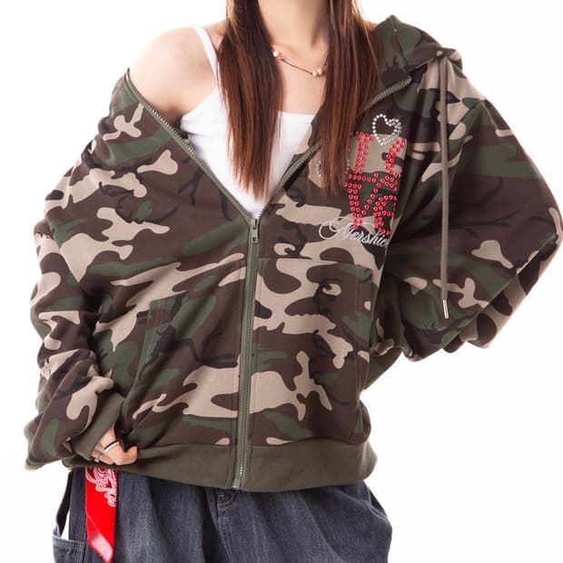 디얼마이키코 밀리터리 하트 져지