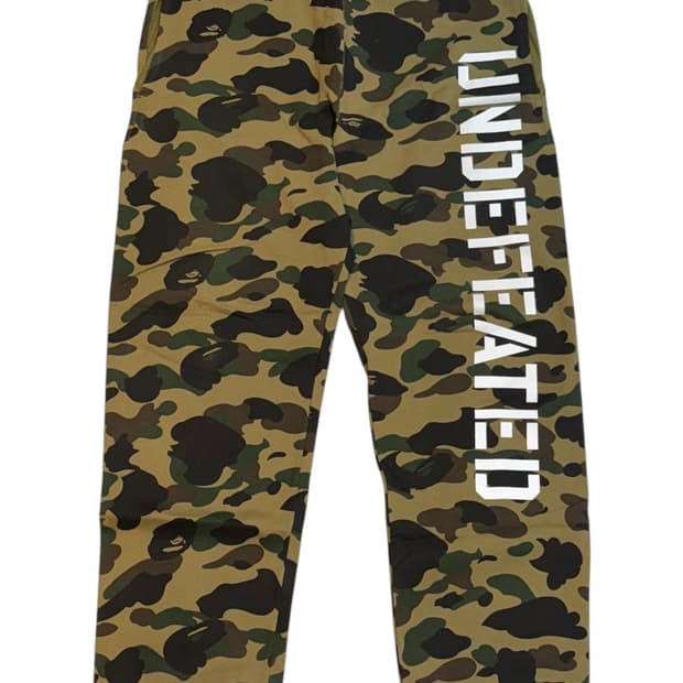 BAPE 베이프 언디핏 카부토 퍼스트 카모 녹계 팬츠
