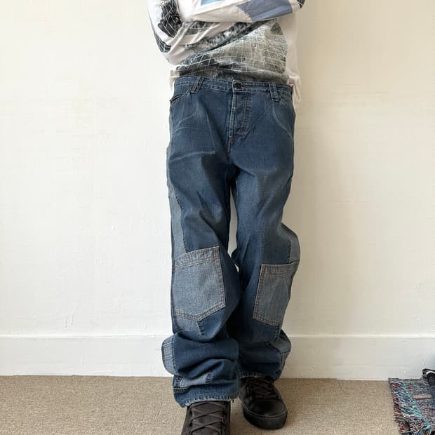 돌체앤가바나 2000s 레이어드 와이드 새깅진