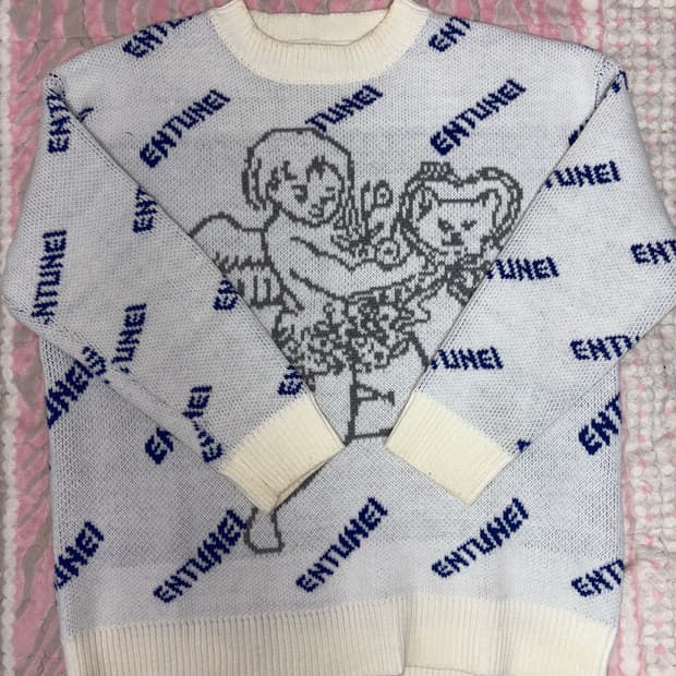 귀여운 엔젤 니트 빈티지 