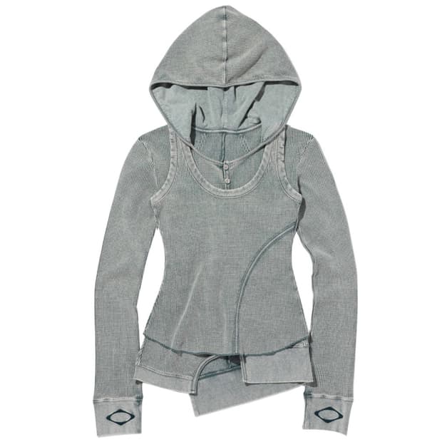 구해요) 미스치프 Layered Waffle Hoodie Set 후드