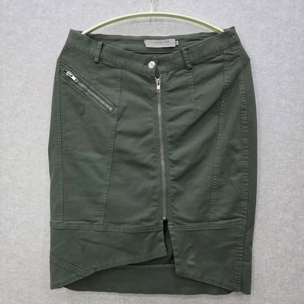 PREEN LINE 카키 지퍼 스커트 프린 라인