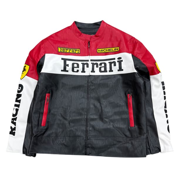페라리 레더 레이싱자켓
