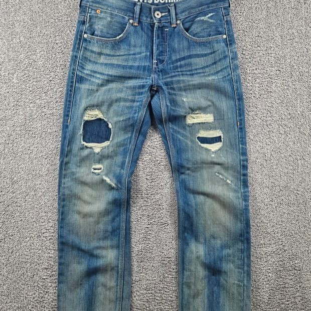리바이스 522 데미지 워싱 진 데님 팬츠 ( 32X33 )/ 10897