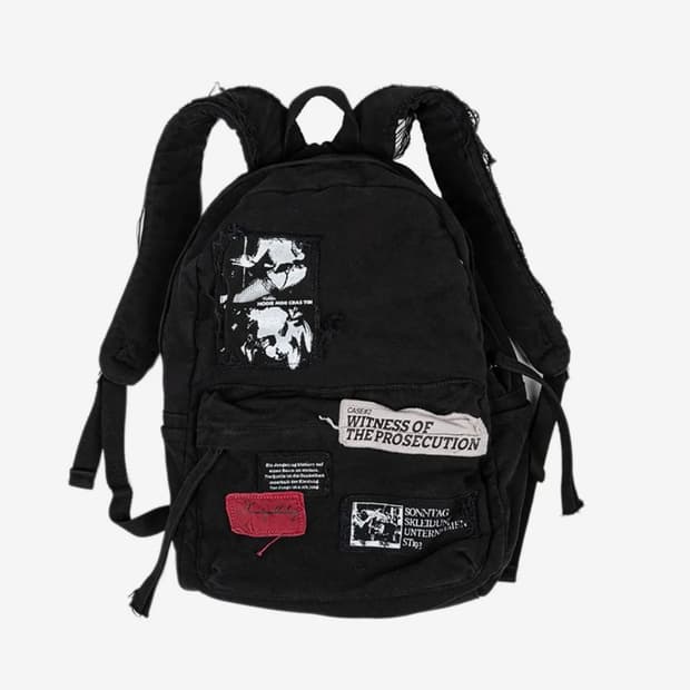 선데이오프클럽 VTG Patches 빈티지 패치 백팩 워시드블랙