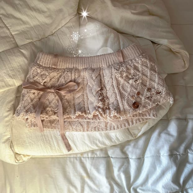 단델리온 빈티지 커스텀 니트 스커트 모리 스커트 사와코 하구미 히피그런지