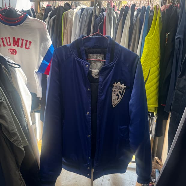 스투시 블루종 자켓 블루 