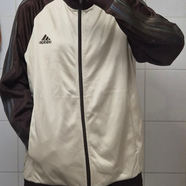 일본 아디다스 브라운 져지/빈티지 트랙탑