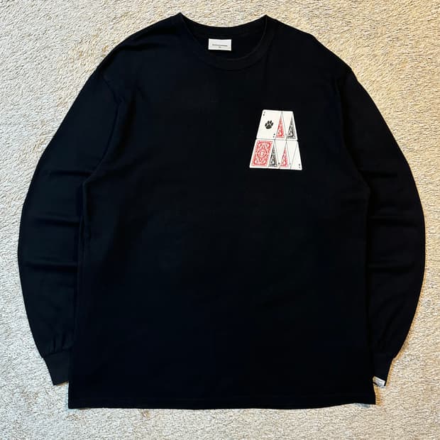 디스이즈네버댓 Stacked Cards 롱슬리브 긴팔 블랙