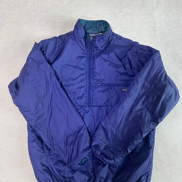 90s 파타고니아 빈티지 퍼프볼 풀오버 퍼플 청록