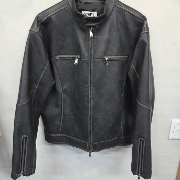 Lowell 빈티지워싱 레더 라이더자켓 대략 xl