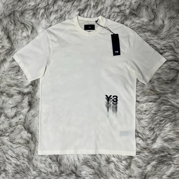 [L] Y-3 블러 로고 티셔츠