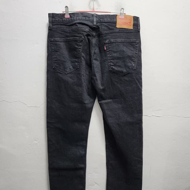 리바이스 502 블랙 데님 팬츠