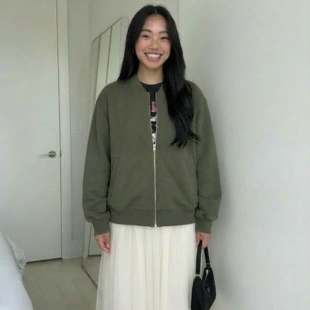 ( 레어) 수언더커버 18ss 카키 자켓 도킹나일론 스커트