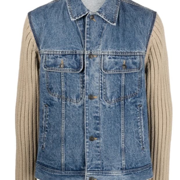 디젤 니트 데님 자켓