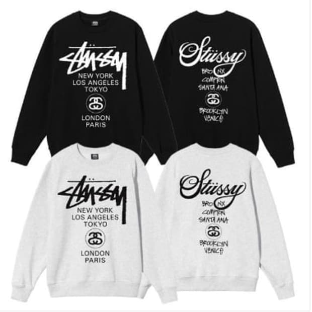 스투시 월드투어 맨투맨