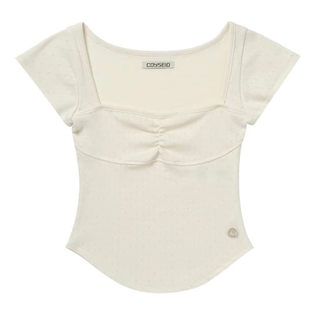 코이세이오 펀칭 셔링 탑 아이보리