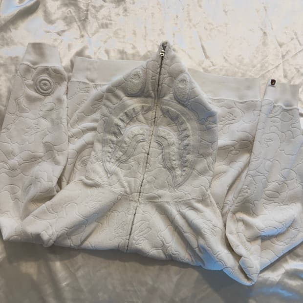 베이프 후드집업 화이트 M