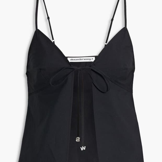 알렉산더왕 블랙 리본 끈나시 탑 butterfly bow tie cami