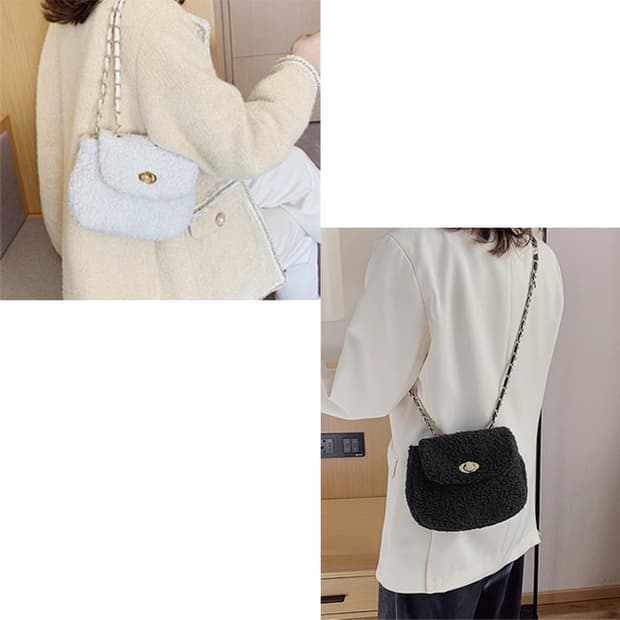 sheep fleece 레트로숄더백