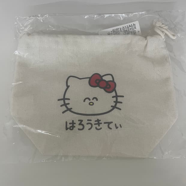 새상품 헬로키티 오쿠타니 오에카키상 조리개 파우치