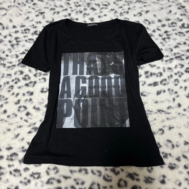 “Unknown” Y2K Print Black Tee