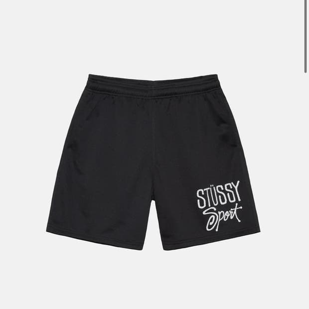 스투시 메쉬 스포츠 쇼츠 블랙 S