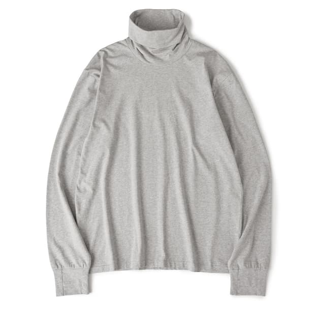 [4]해칭룸 복서 터틀넥 티 멜란지 그레이