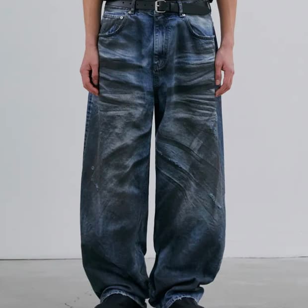 (30)브랜디드 맥스와이드 데님 팬츠 크레이지 블루