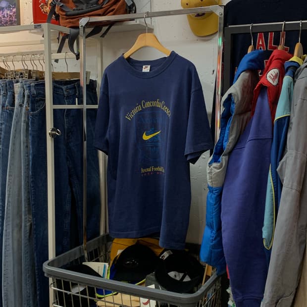 90s 나이키 아스날 프린팅 티셔츠