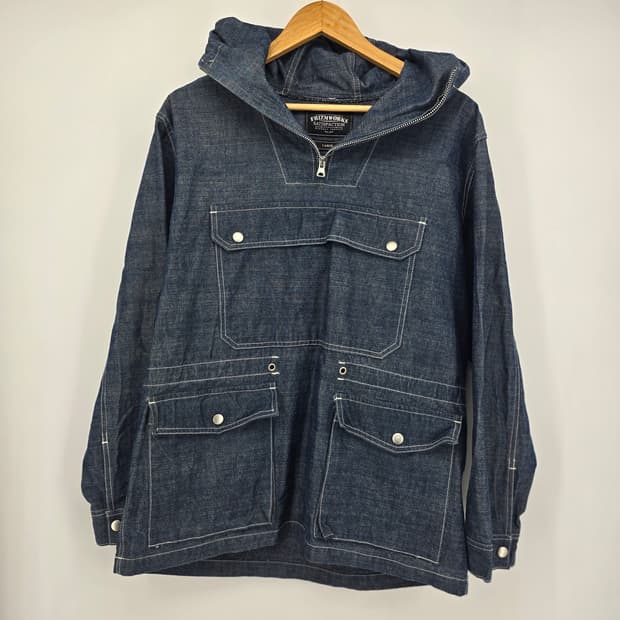 프리즘웍스 데님 후드 아노락 자켓