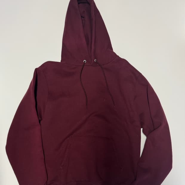 공용 챔피온 버건디 트레이닝 기모 후드티 S