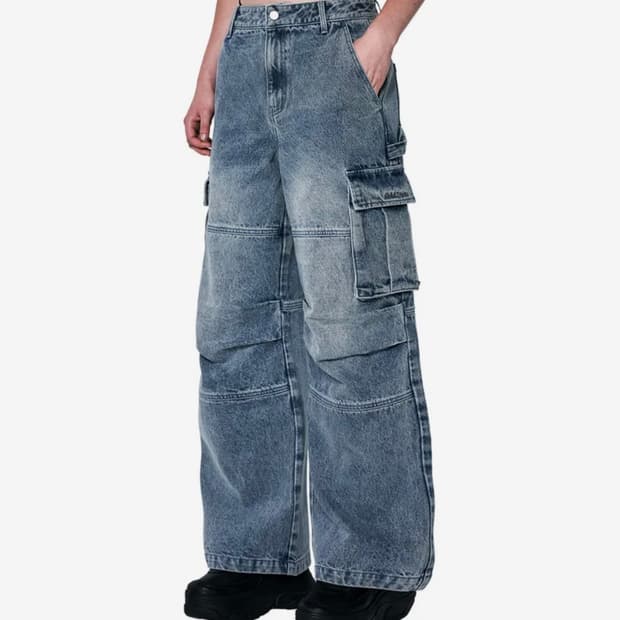 오드스튜디오 카고 데님 팬츠 