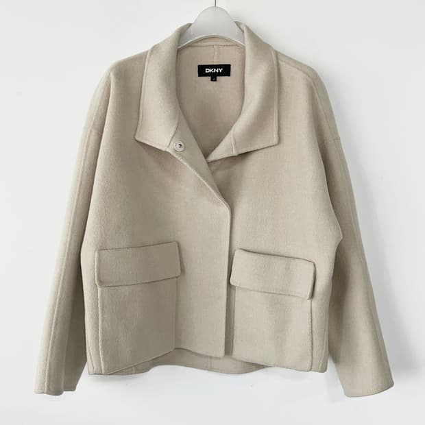 DKNY 울캐시미어 하프 코트