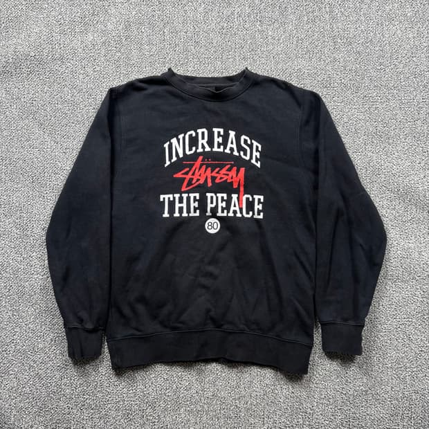스투시 increase The peace 빅로고 맨투맨