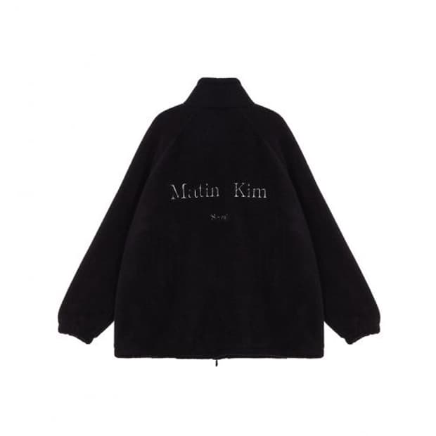 MATIN FLEECE ZIP UP JUMPER IN BLACK