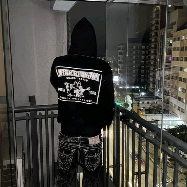 트루릴리젼 블랙 후드집업