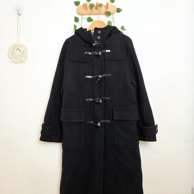 블랙 떡볶이 울 코트